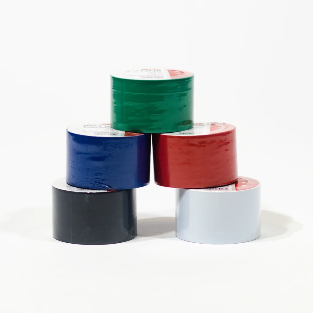 סרטי דבק PVC ירוק אדום כחול לבן ושחור